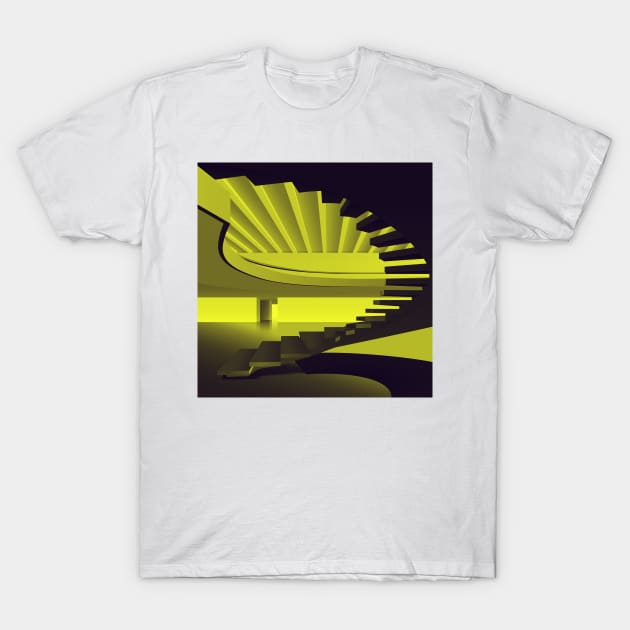 Upstairs - Brasilian Brutalism T-Shirt by AtelierNab